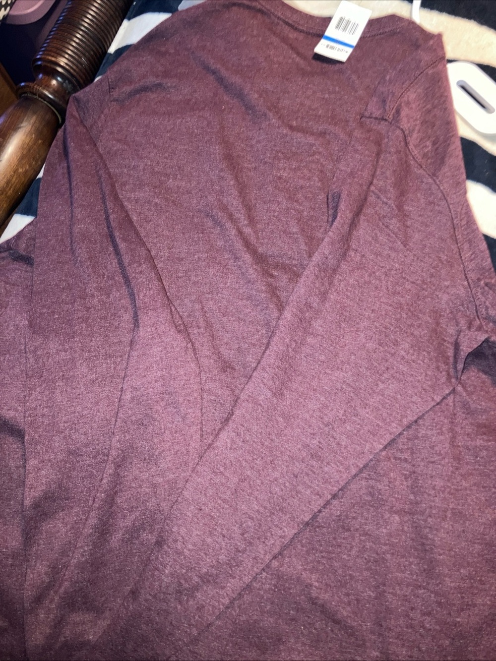 NWT John Ashford burgundy XL men’s 1/4 button long sleeve shirt